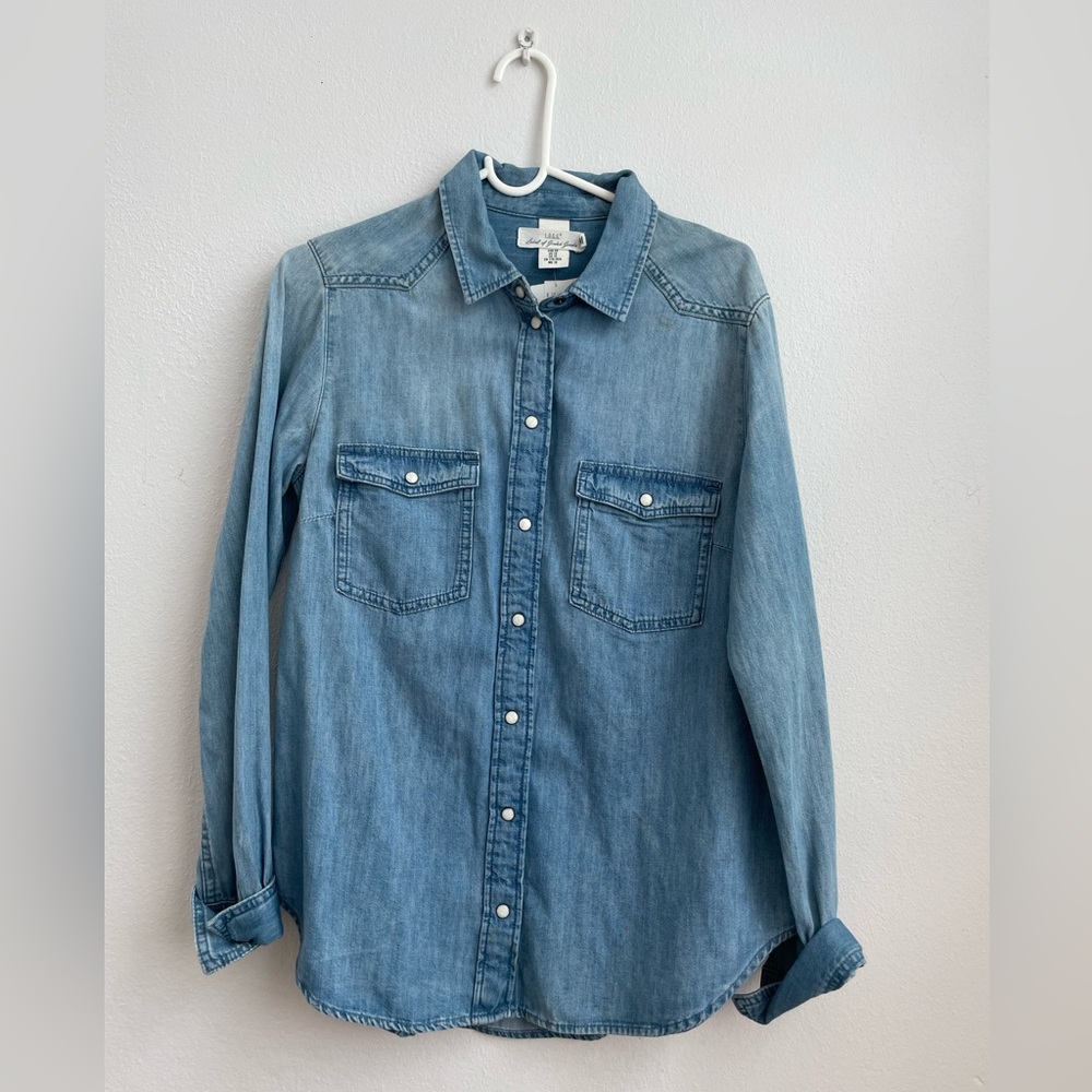 Denim Long Sleeve Top